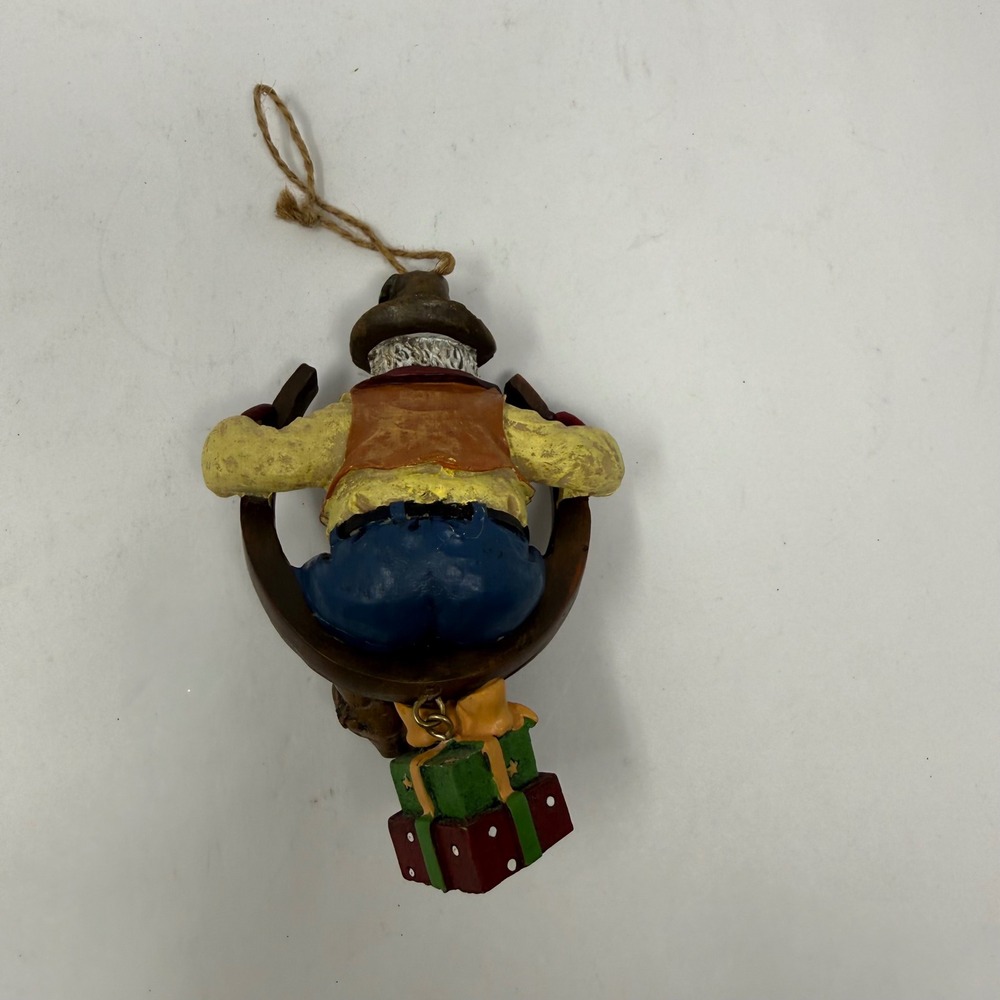 Cowboy Santa Christmas Ornament Multicolor Western Horseshoe - Picture 5 of 6